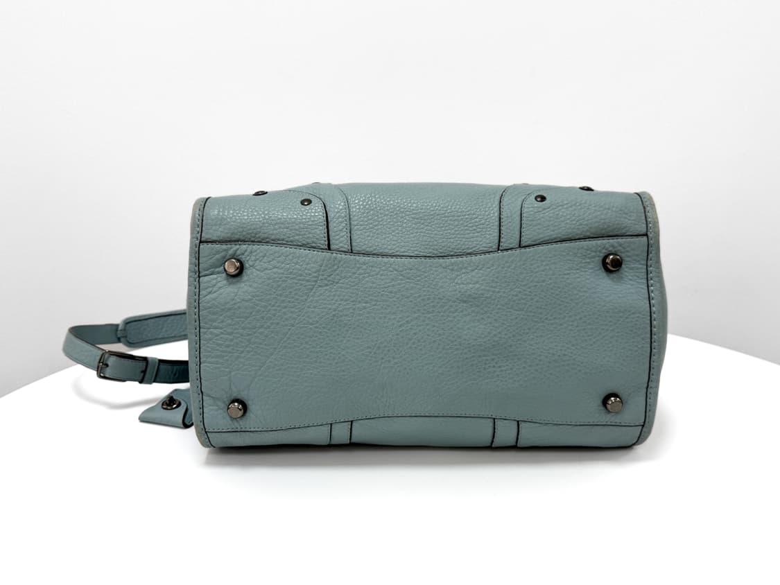 코치 블루 레더 모터백 상품이미지6