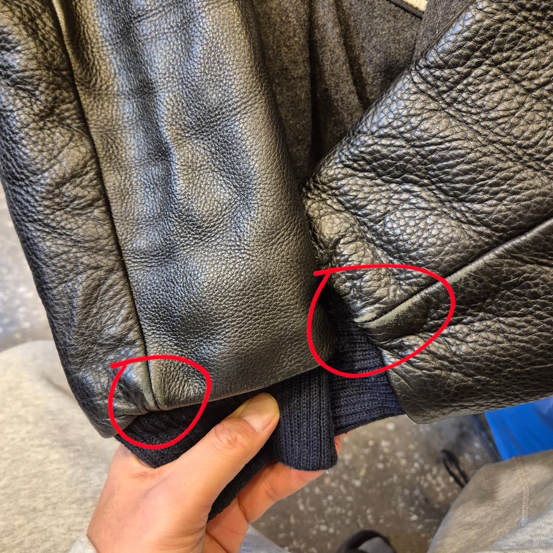 (M)BRATSON 울&레더  스타디움자켓  상품이미지7