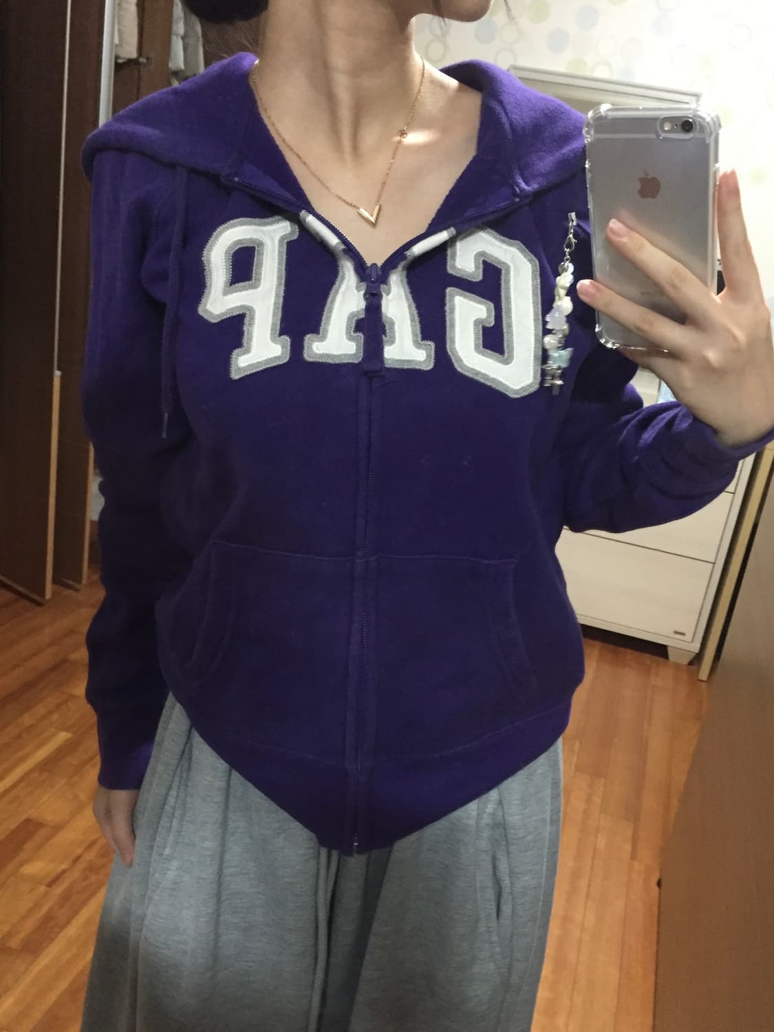 딥퍼플 갭 후드집업 상품이미지2