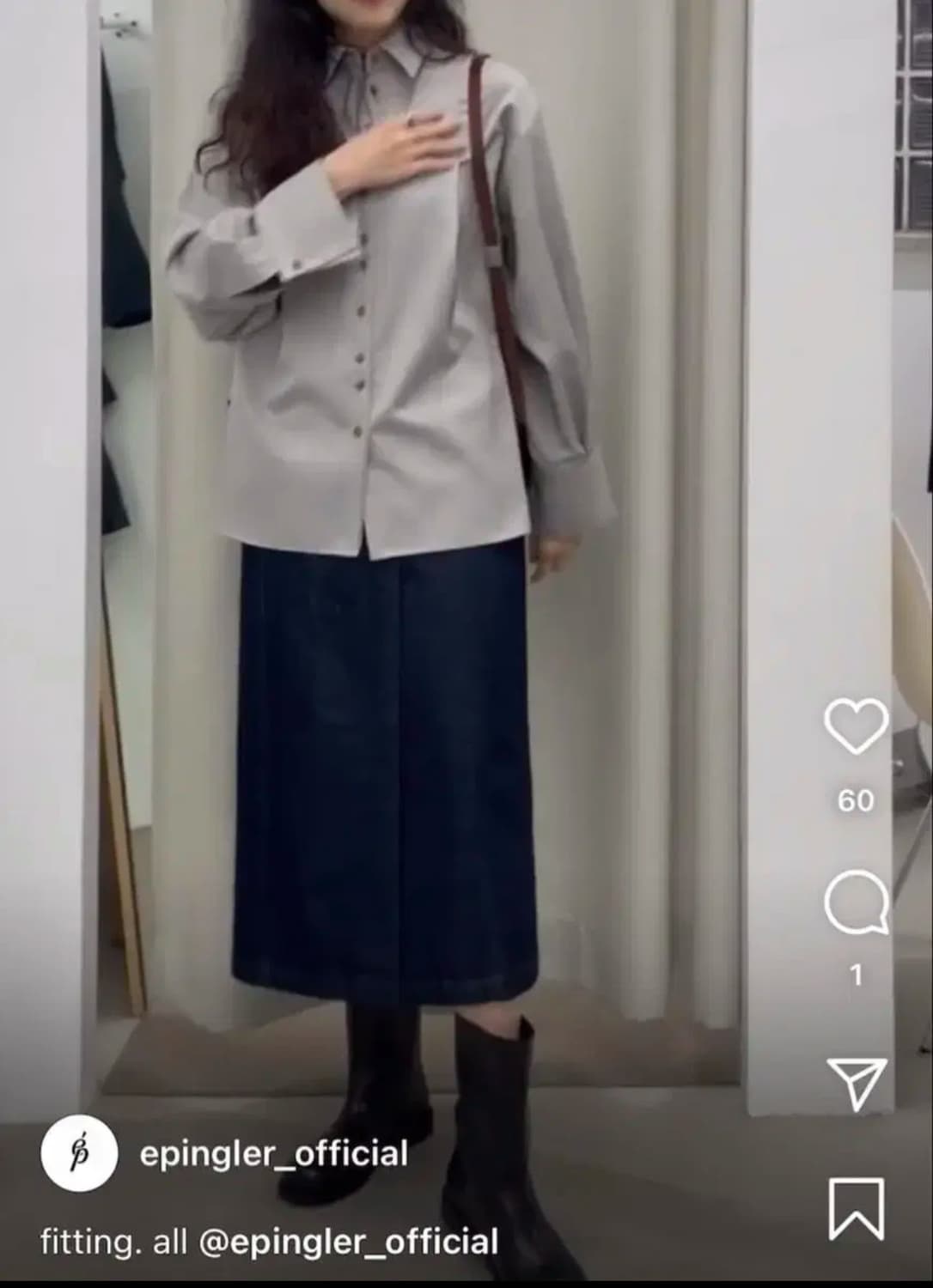 에핑글러 로우 버튼 셔츠  상품이미지5