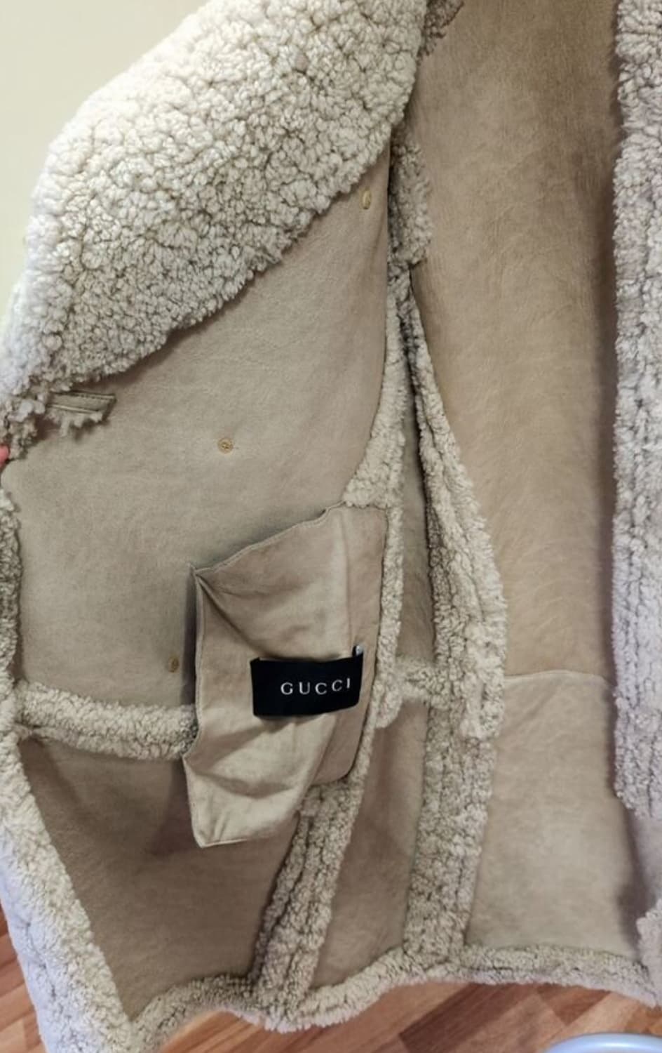 GUCCI 구찌 더블코트(시어링-램스킨)54 사이즈-해외발송 상품이미지8