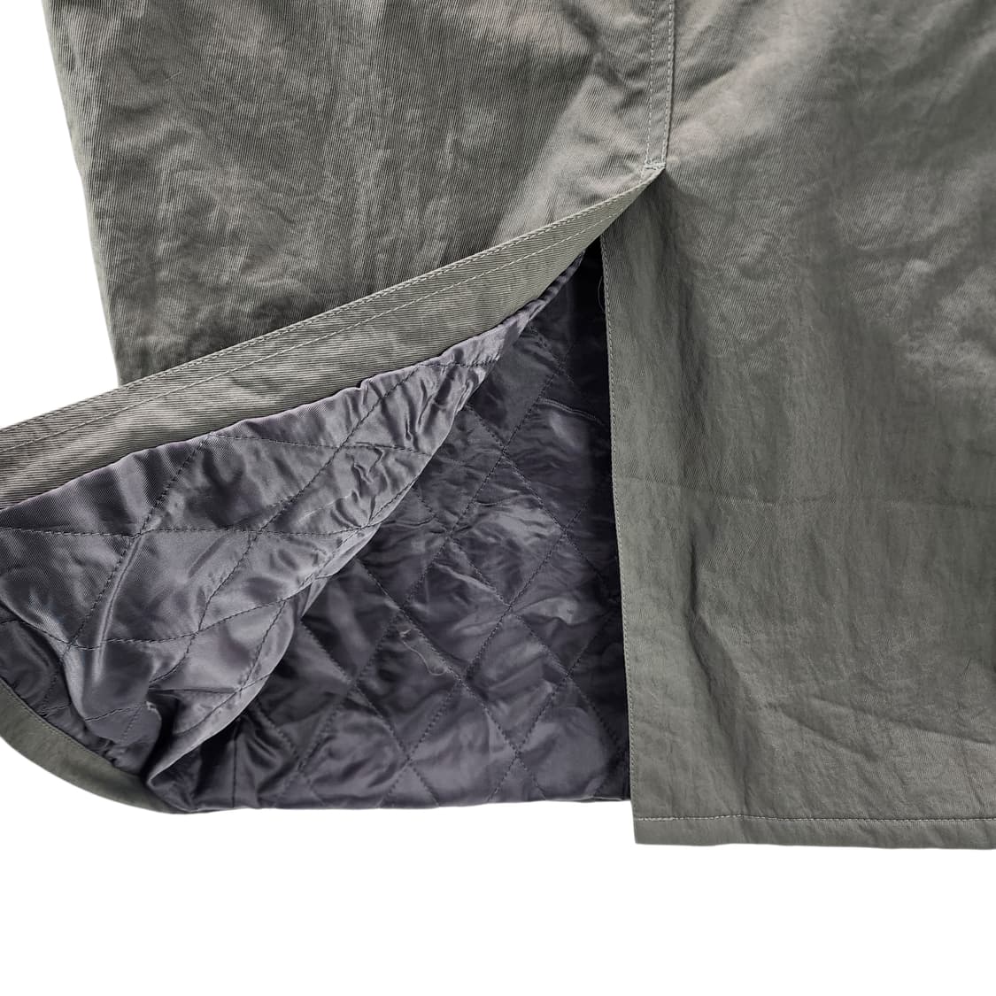 [M] Dunst 던스트 슬릿 패디드 펜슬 롱스커트 올리브 상품이미지7