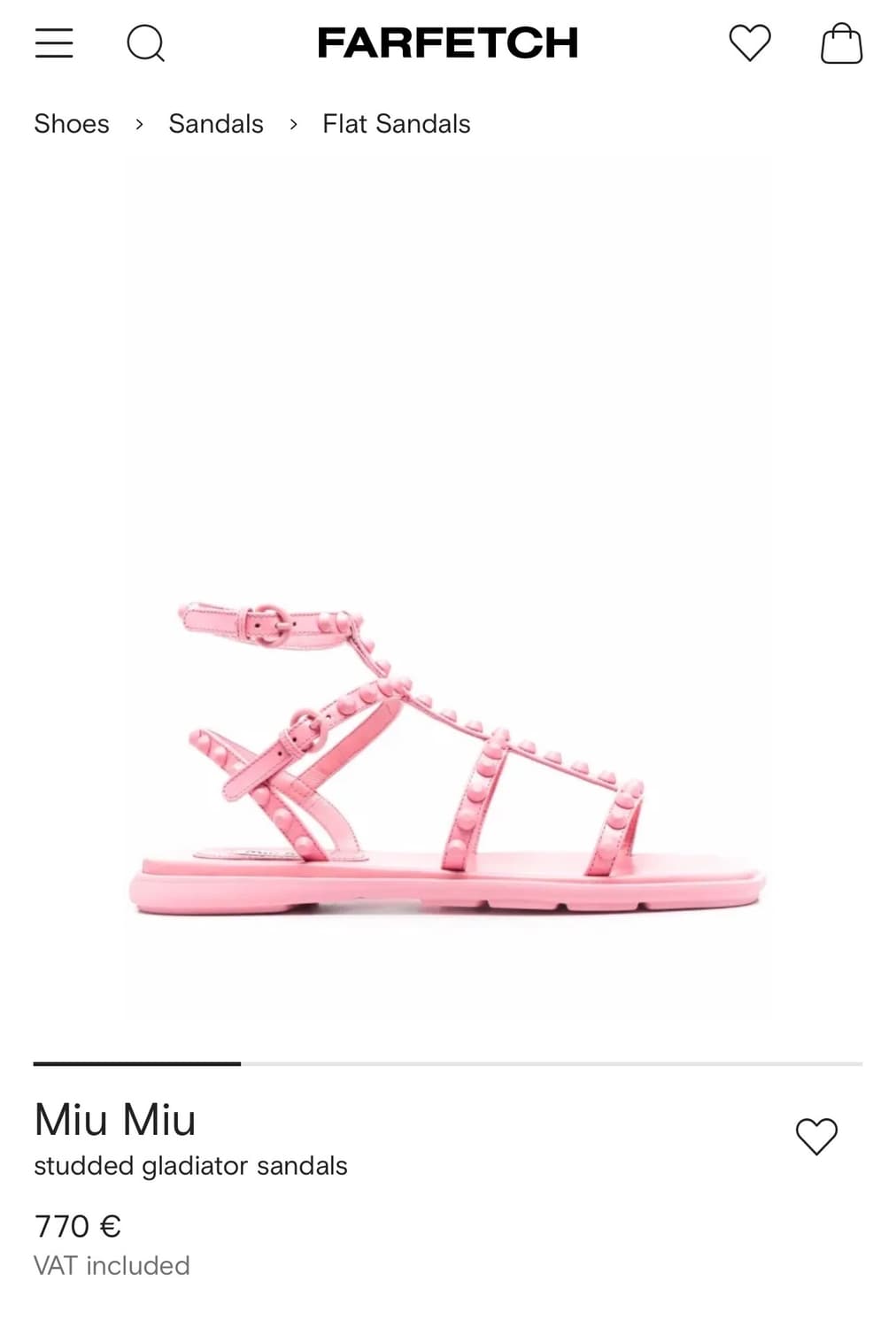 미우미우 스터드 글리에이터 샌들 상품이미지1