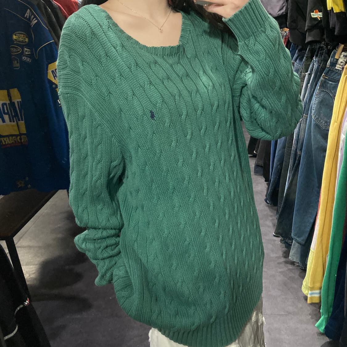 [IM] 폴로 랄프로렌 케이블 니트 민트 그린 상품이미지5