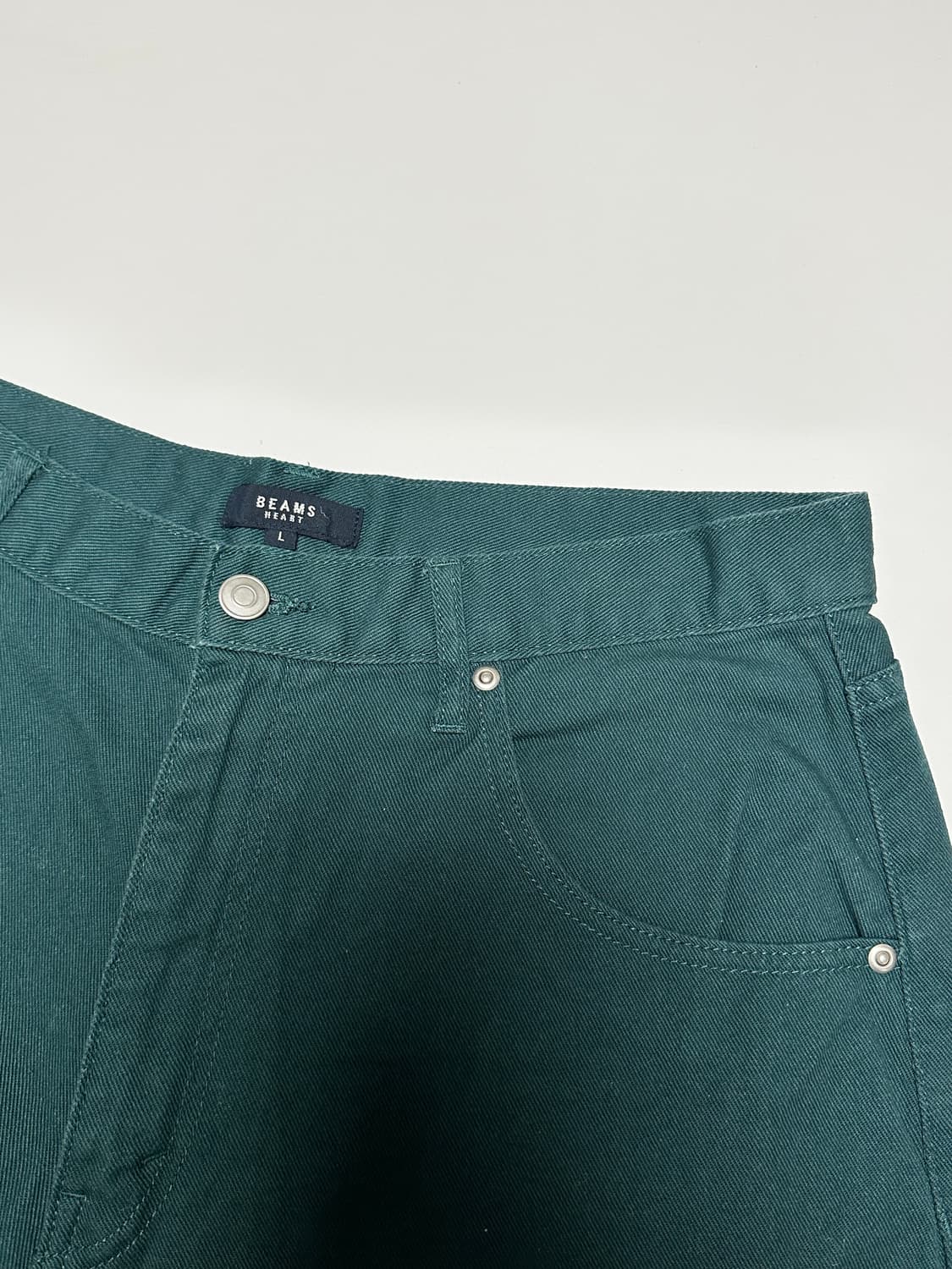 빔즈 BEAMS 그린 벌룬 팬츠 L 상품이미지2