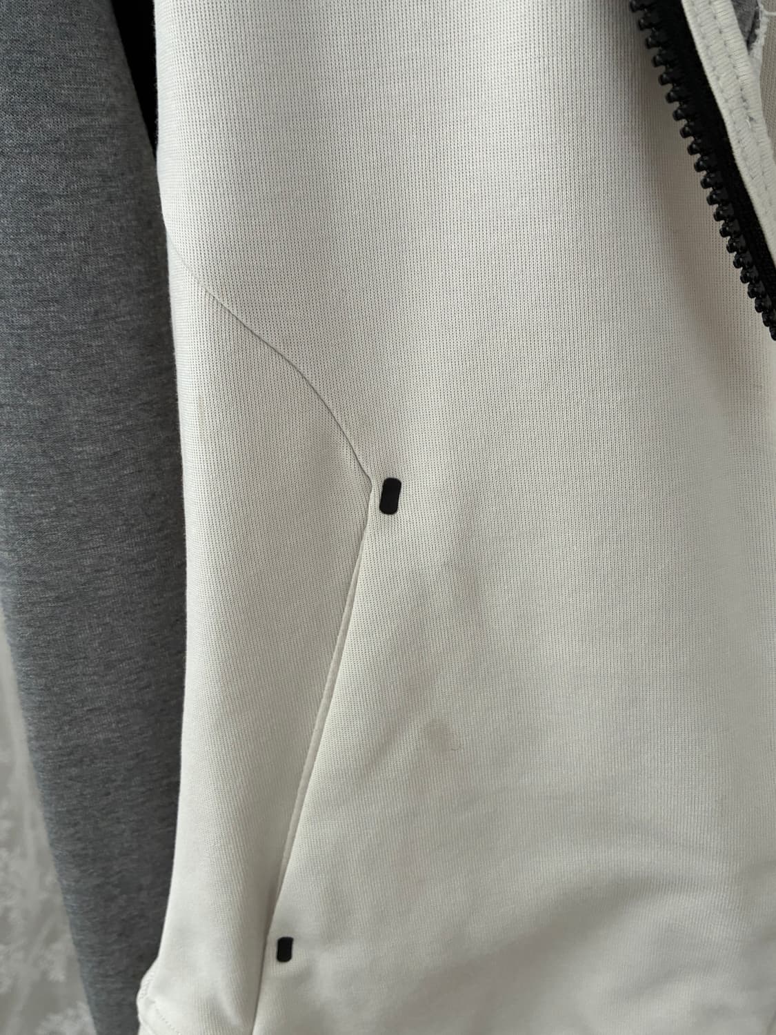 M) 나이키 여성 테크플리스 후드 집업 그레이 베이지 상품이미지3