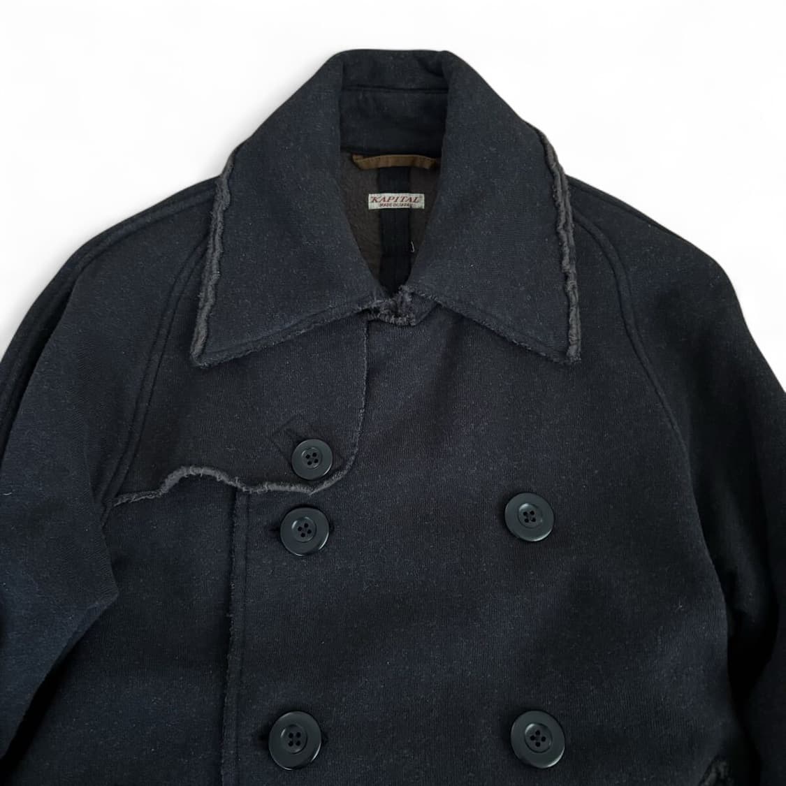 캐피탈 컷아웃 디자인 가공 벨티드 울 피코트 레이디스 상품이미지3