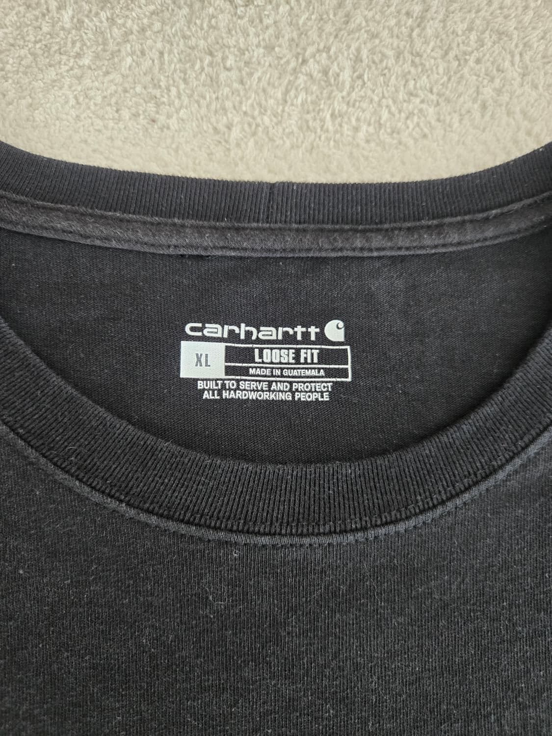 칼하트 반팔 포켓 티셔츠 검정 루즈핏xl(xxl~xxxl 가능) 상품이미지6