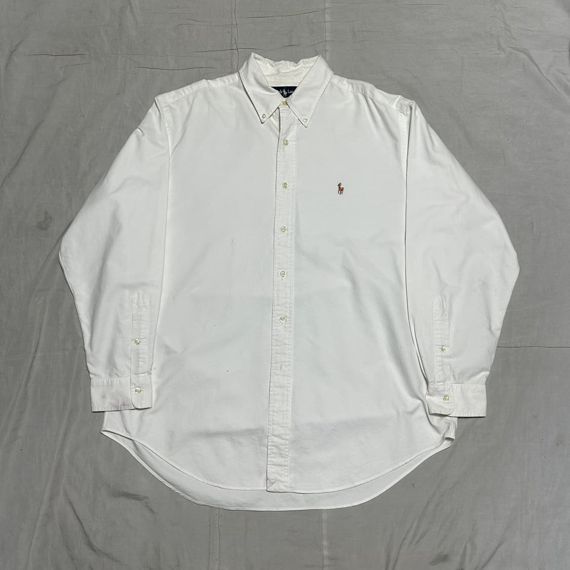 XXL 폴로랄프로렌 야머스 화이트 솔리드 셔츠 상품이미지2