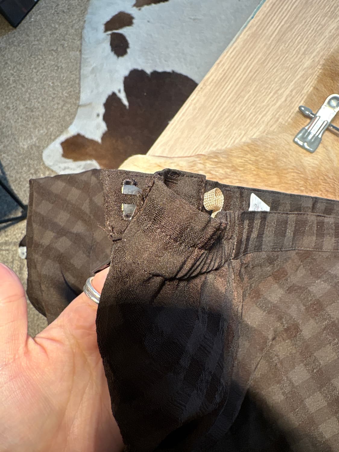  Mocha Check Skirt 상품이미지4