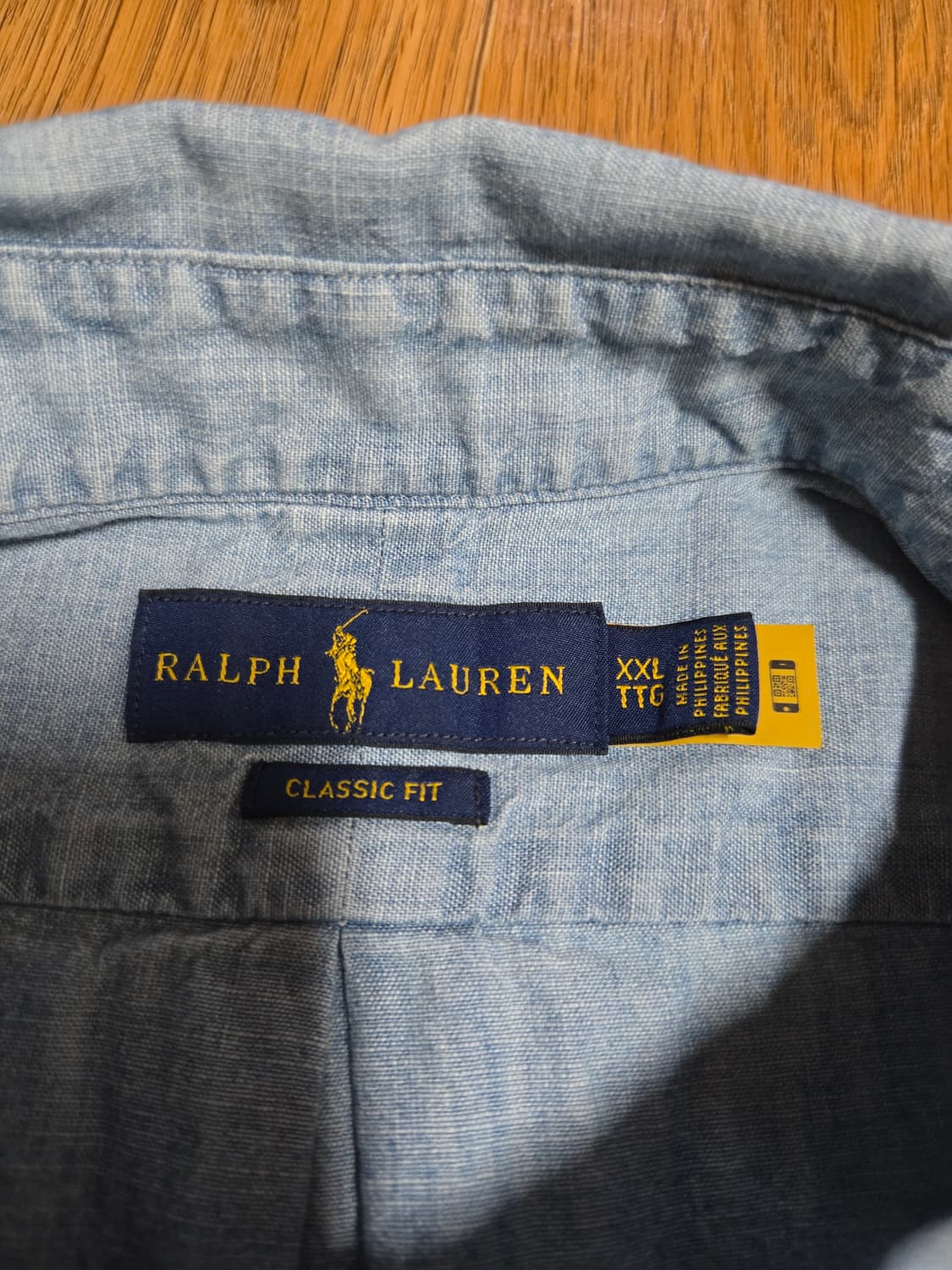 폴로 랄프로렌 신형 큐알택 정품 샴브레이 셔츠(110사이즈) 상품이미지6