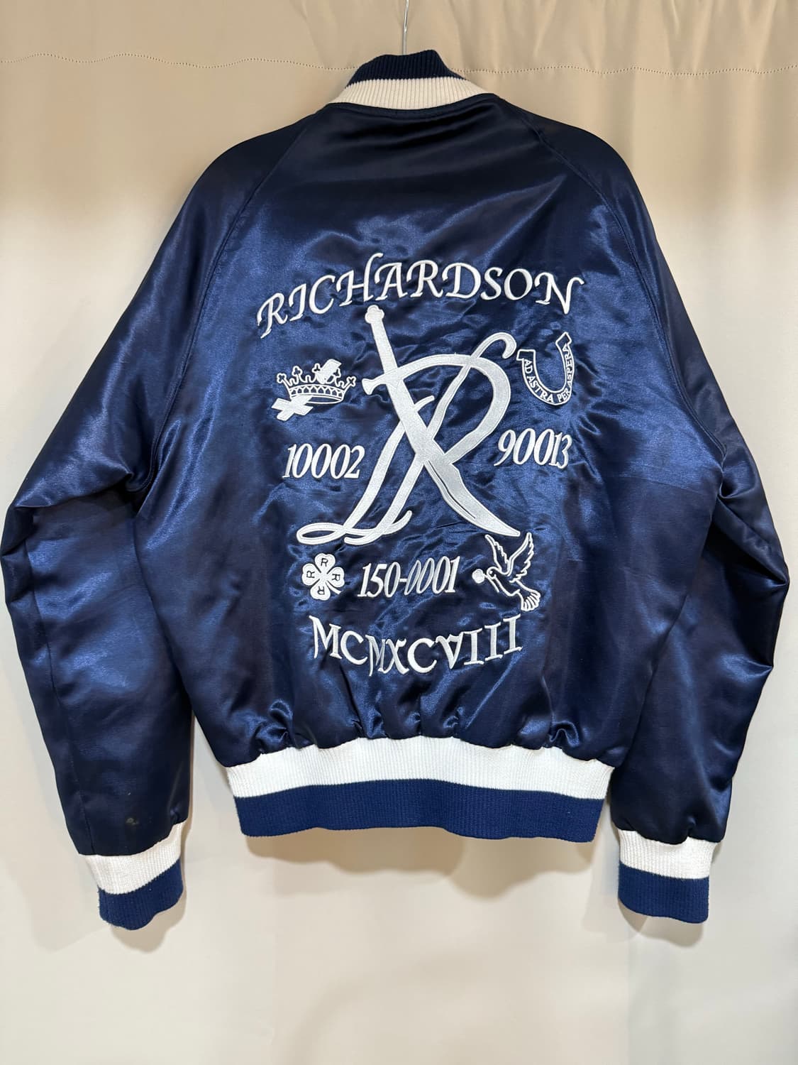 리차드슨 새틴 스타터 재킷 블루 s 상품이미지5