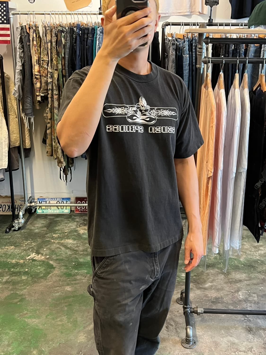90's [XL] 세븐스프링스 스컬 그래픽 싱글스티치 빈티지 티셔츠 상품이미지3