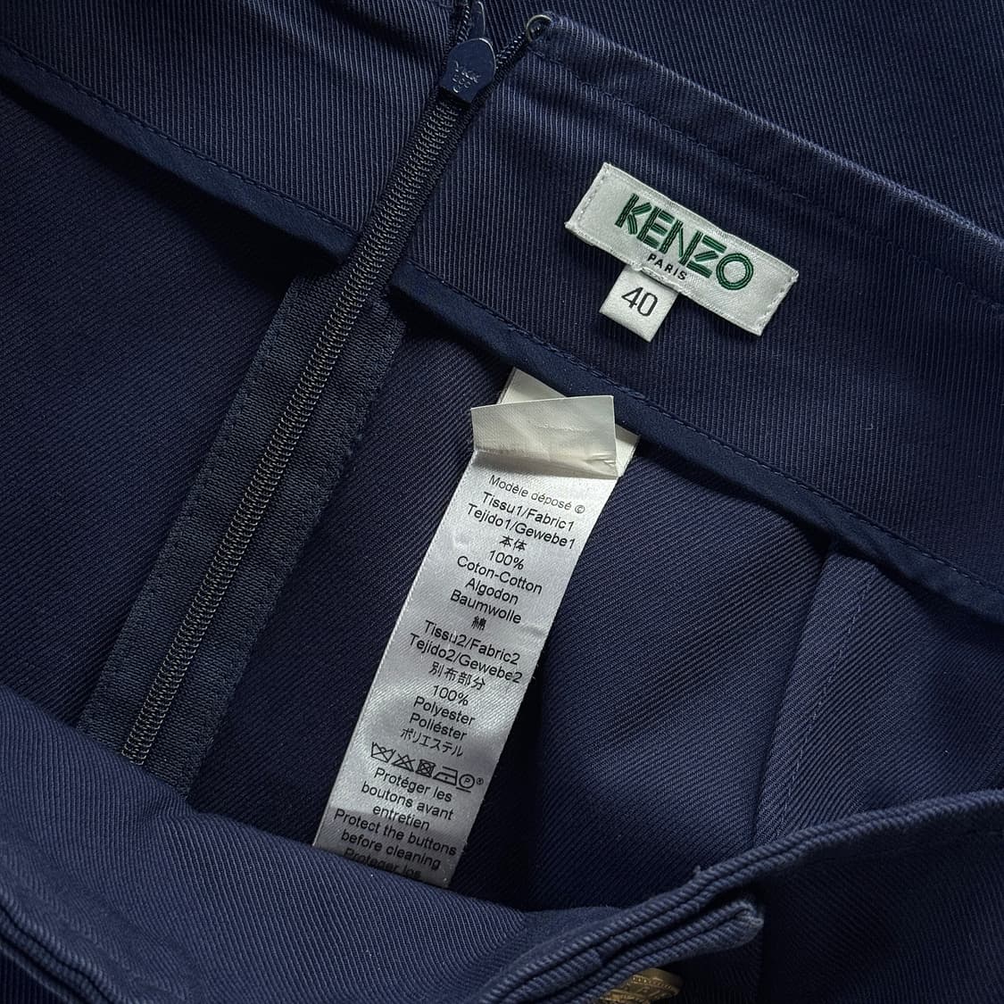 겐조 로고 골드 버튼 미디 스커트 상품이미지3