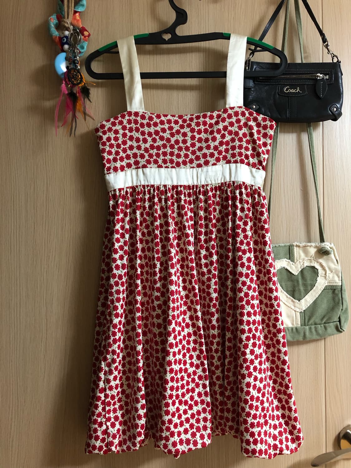 레드 슬리브리스 펌킨 미니 원피스 상품이미지2