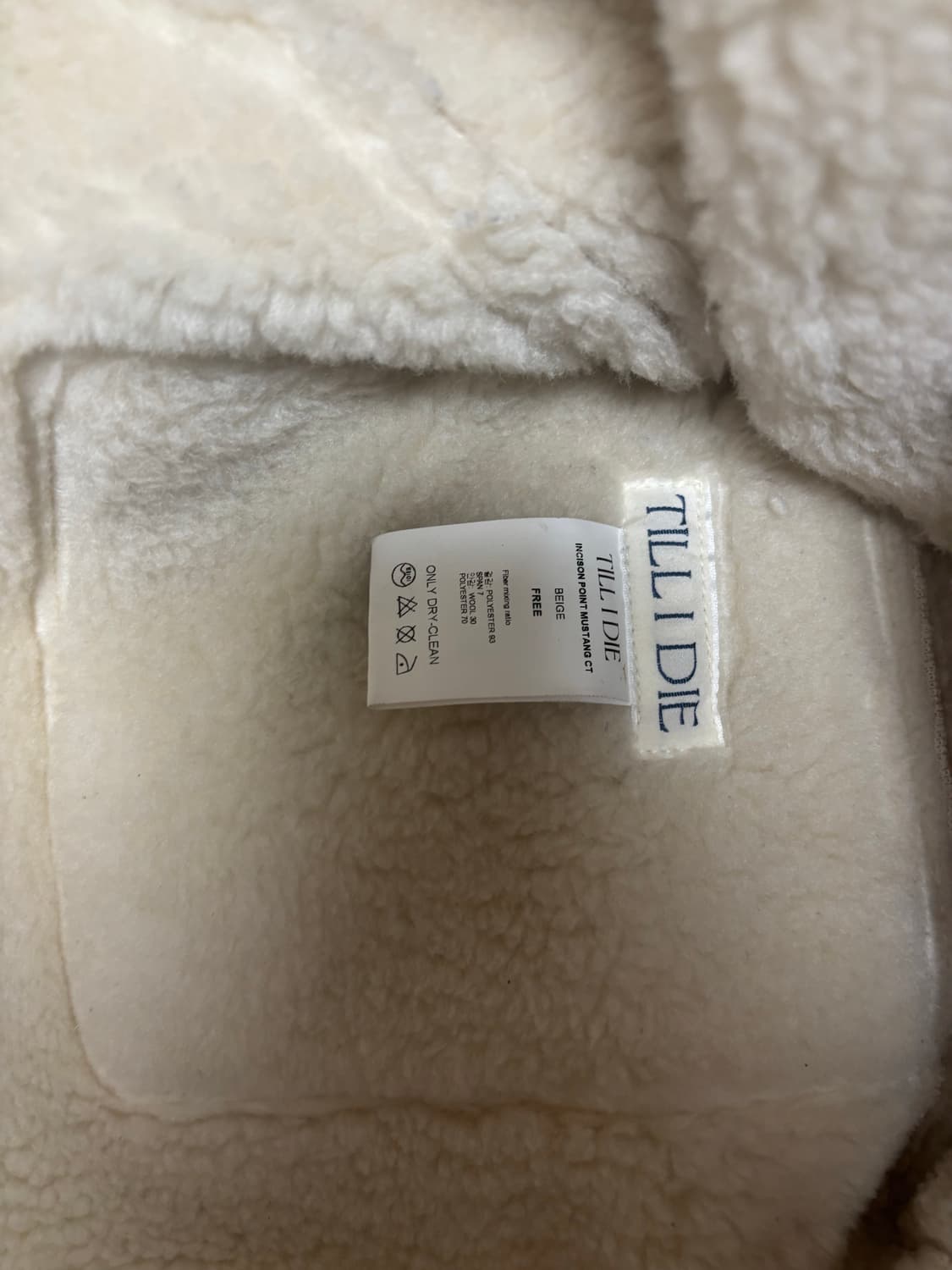 틸아이다이 스웨이드 무스탕 코트 베이지 상품이미지3