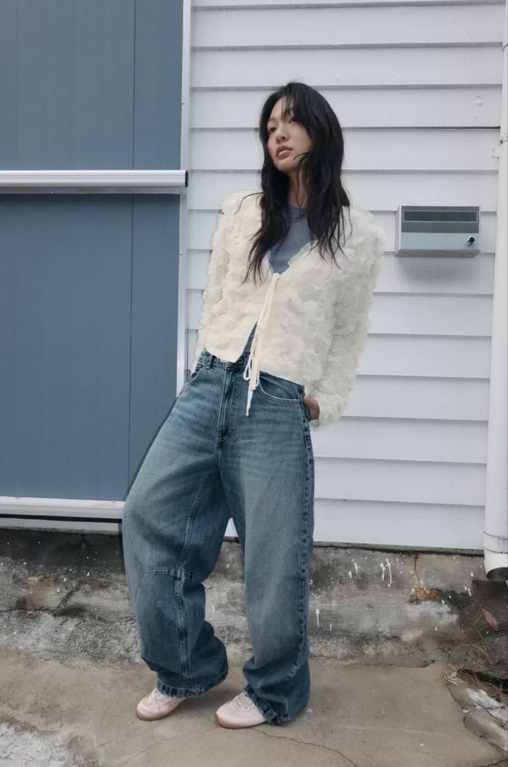 자라 jeans trf 배기 벌룬 미드라이즈  상품이미지1