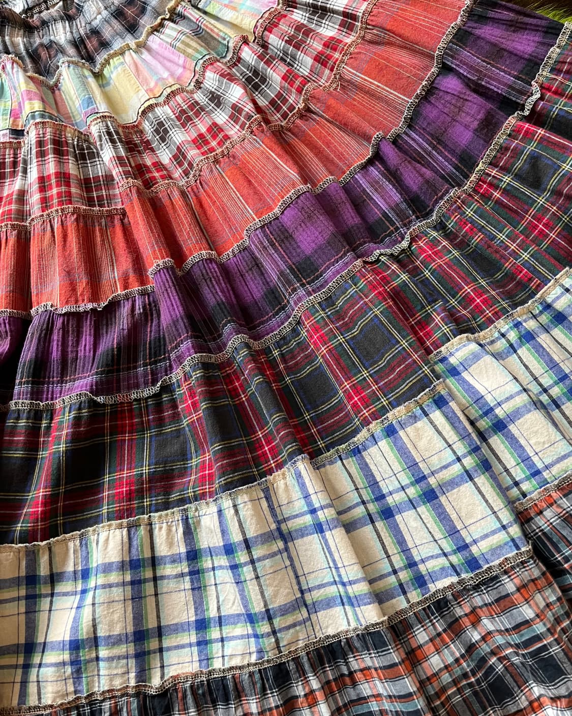 -1990s JPN Vintage Patch-Work Long Skirt 상품이미지5
