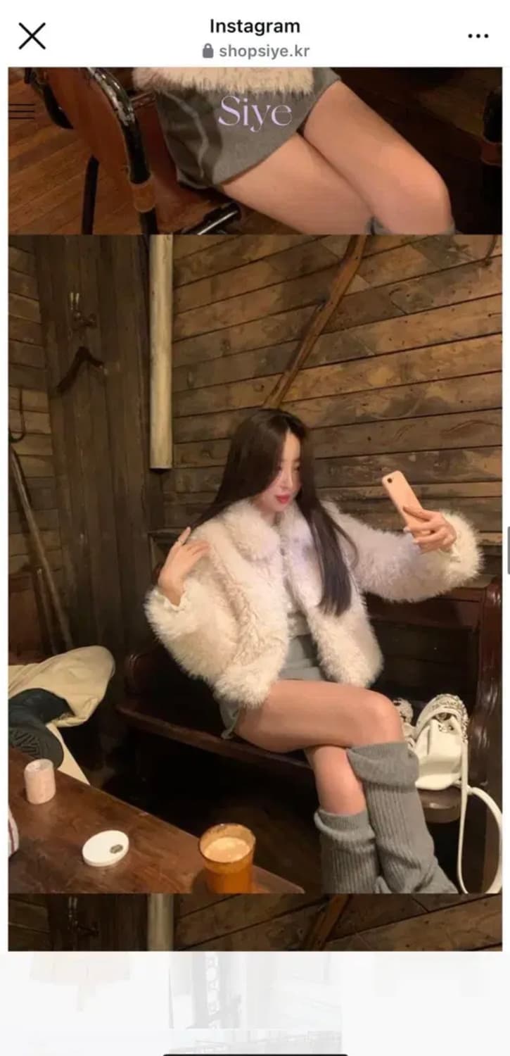shop siye 시예 퍼자켓 아이보리 상품이미지4