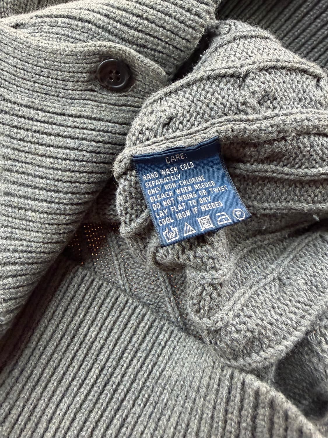 S/ 폴로랄프로렌 스웨이드 블랜딩 꽈배기 가디건 상품이미지8