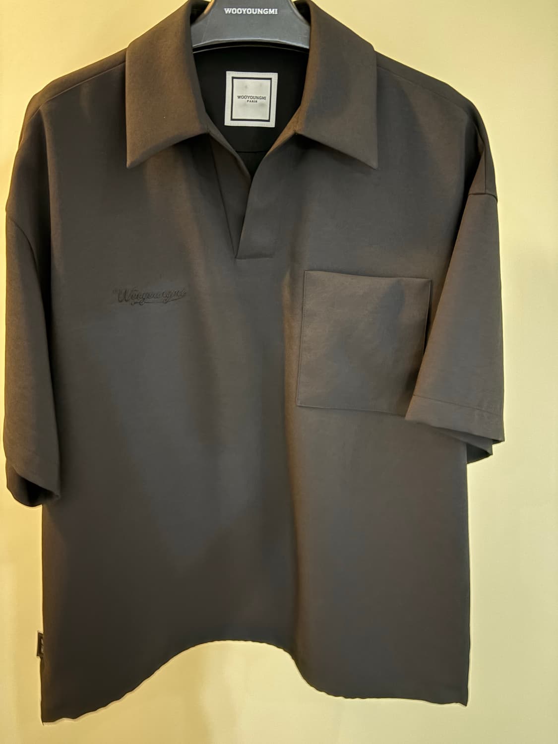 우영미25SS 블랙 오픈 폴로 티셔츠 m 상품이미지2