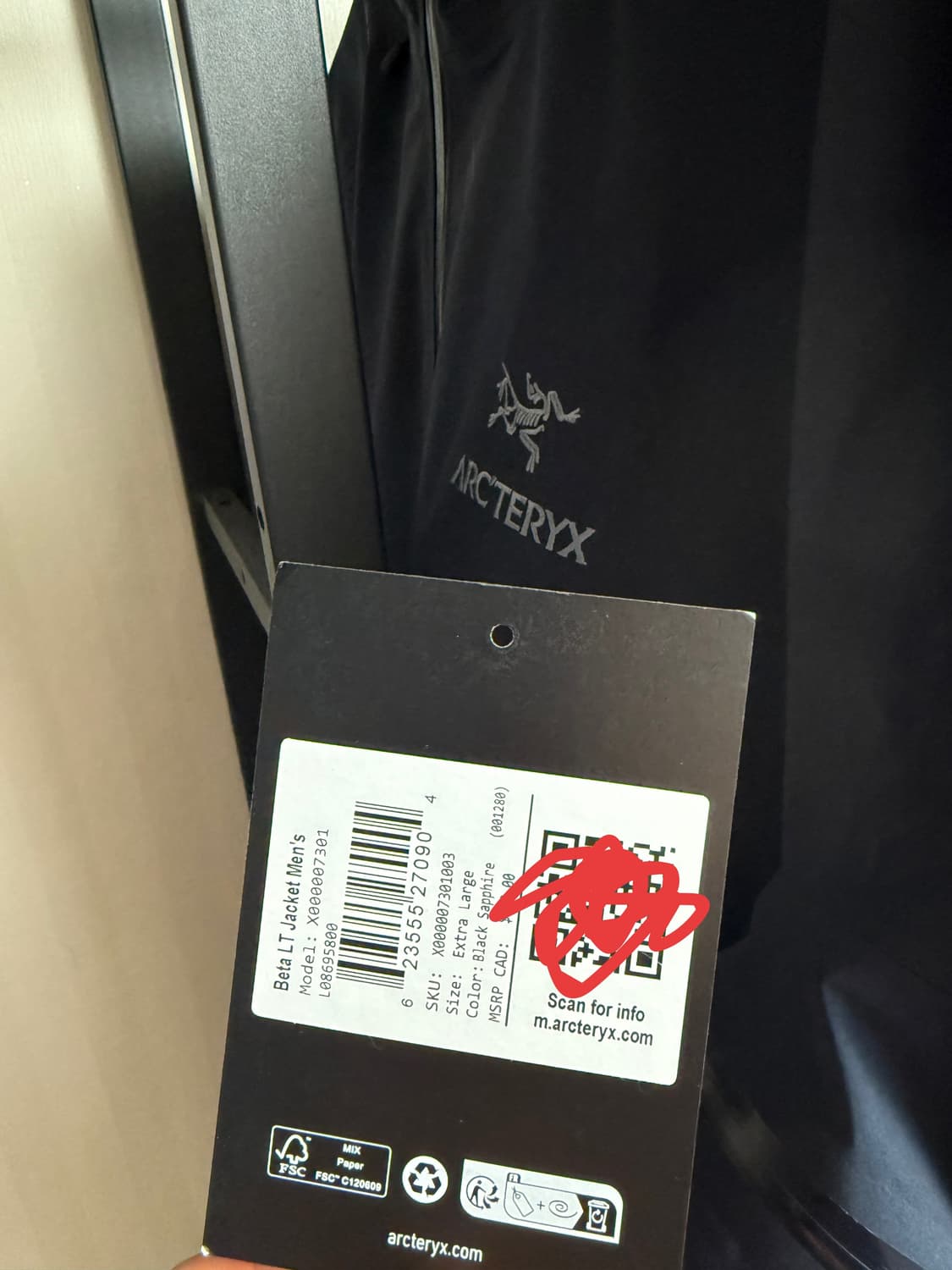 아크테릭스 베타 LT 블랙 스파이어 xl (택0) 상품이미지8