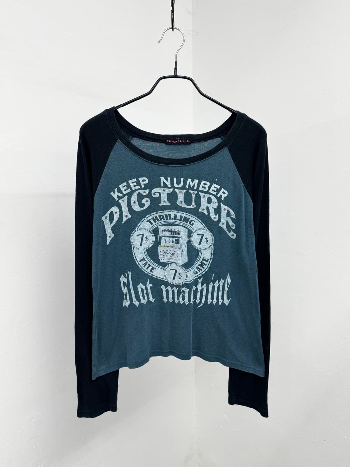 y2k 나그랑 프린팅 큐빅 슬리브 상품이미지5