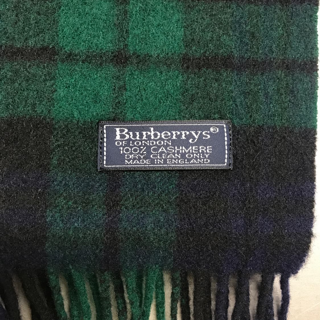 버버리 정품 캐시미어 머플러 그린 상품이미지4