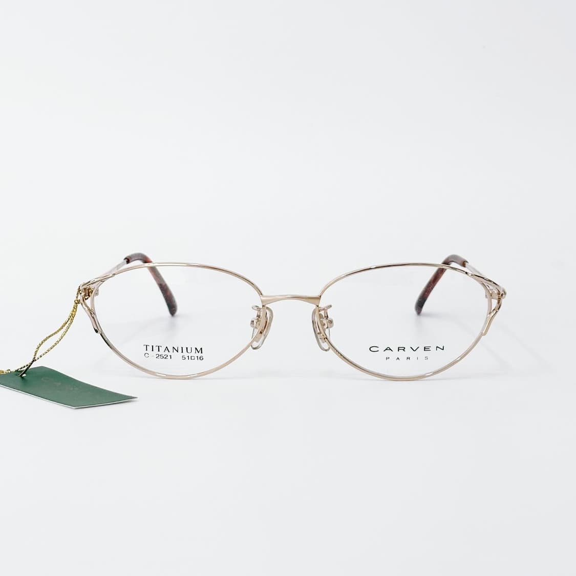 키지클럽 CARVEN 골드 메탈 오벌 데드스탁 빈티지안경 상품이미지1