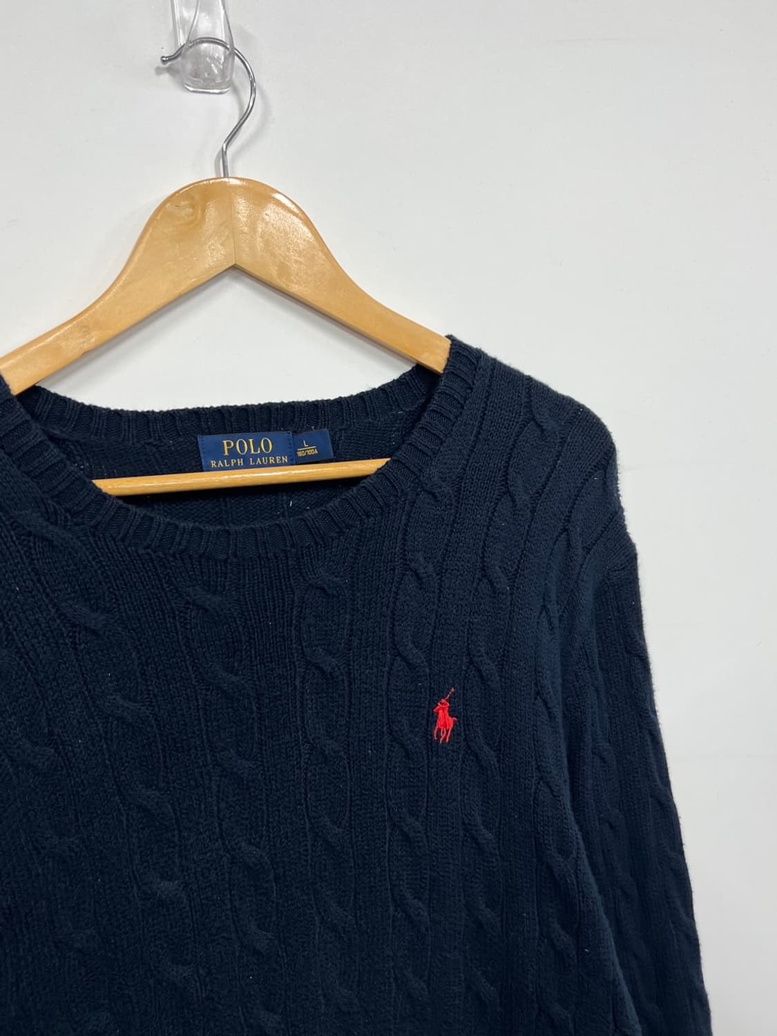 폴로 랄프로렌 네이비 케이블 꽈배기 니트 상품이미지2