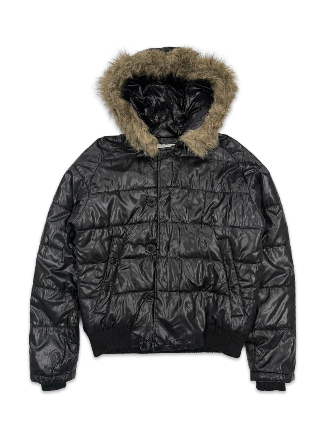 빈티지 Woolrich 블랙 퍼 패딩 상품이미지1