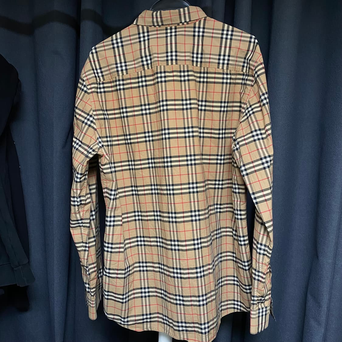 버버리 스몰 스케일 체크 스트레치 코튼 셔츠 XL 상품이미지2