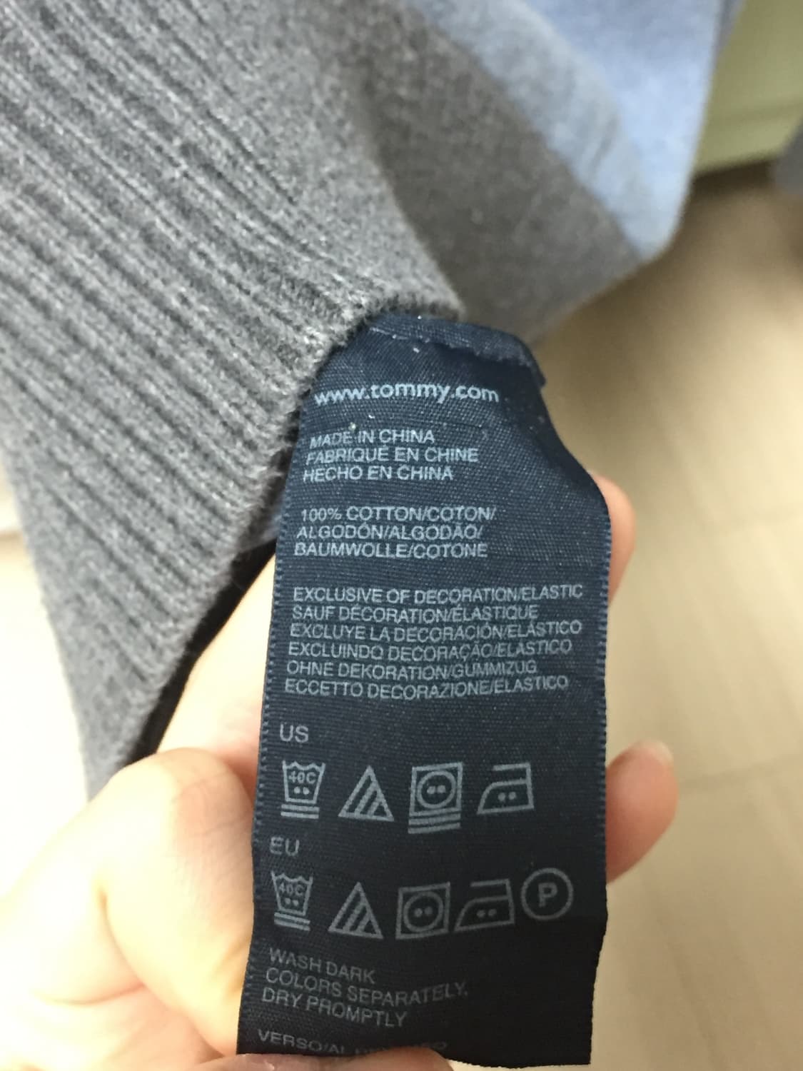 타미힐피거 빈티지 니트 반집업 상품이미지5