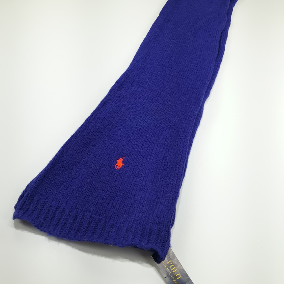 MX281 폴로 랄프로렌 퍼플잉크 울 알파카 니트 목도리 머플러 상품이미지2