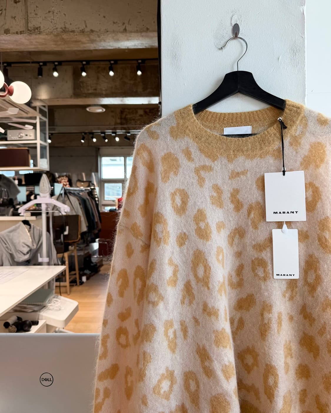 이자벨 마랑 옐로우 테비 와일드 자카드 니트 상품이미지4