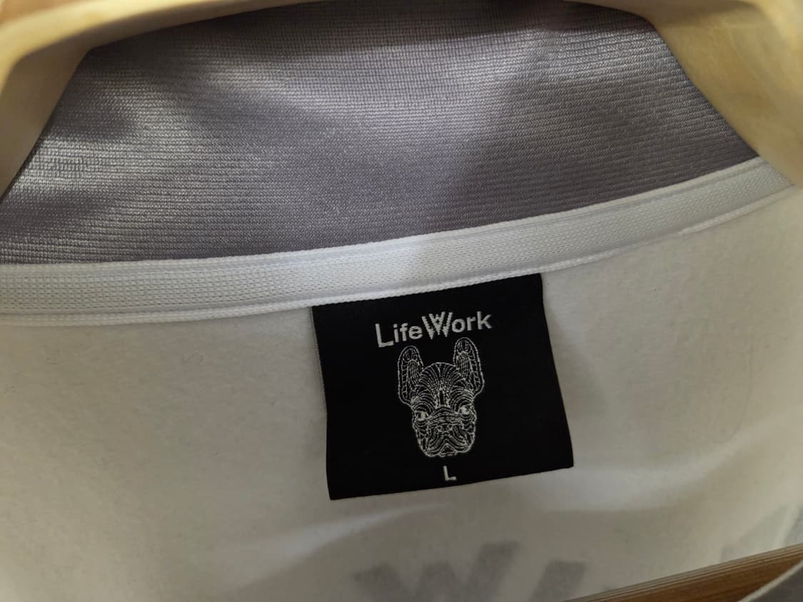 라이프워크 그레이/화이트 배색 트랙탑 L 상품이미지3