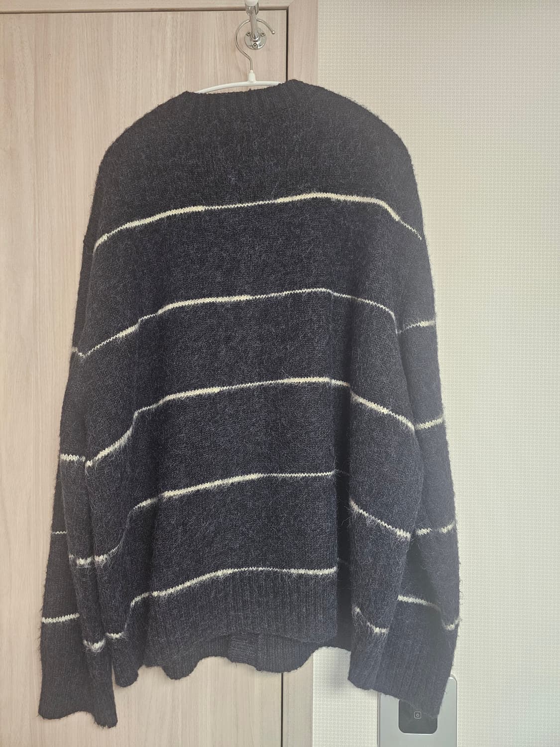 [5 size] 벨리에 탐 브러쉬드 가디건 네이비 스트라이프 상품이미지5