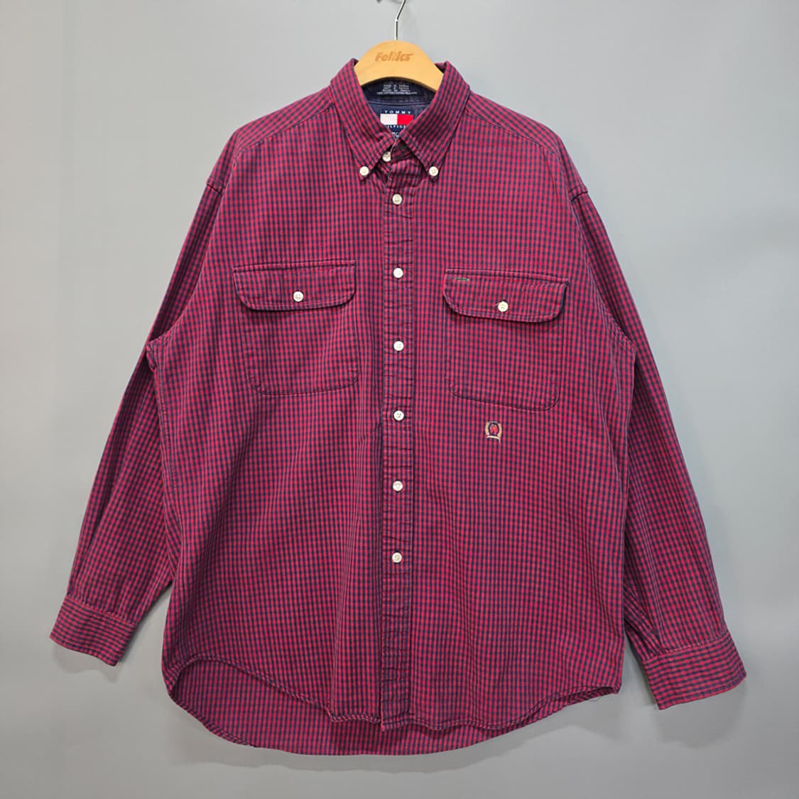 타미힐피거 체크 셔츠 레드 M 상품이미지1