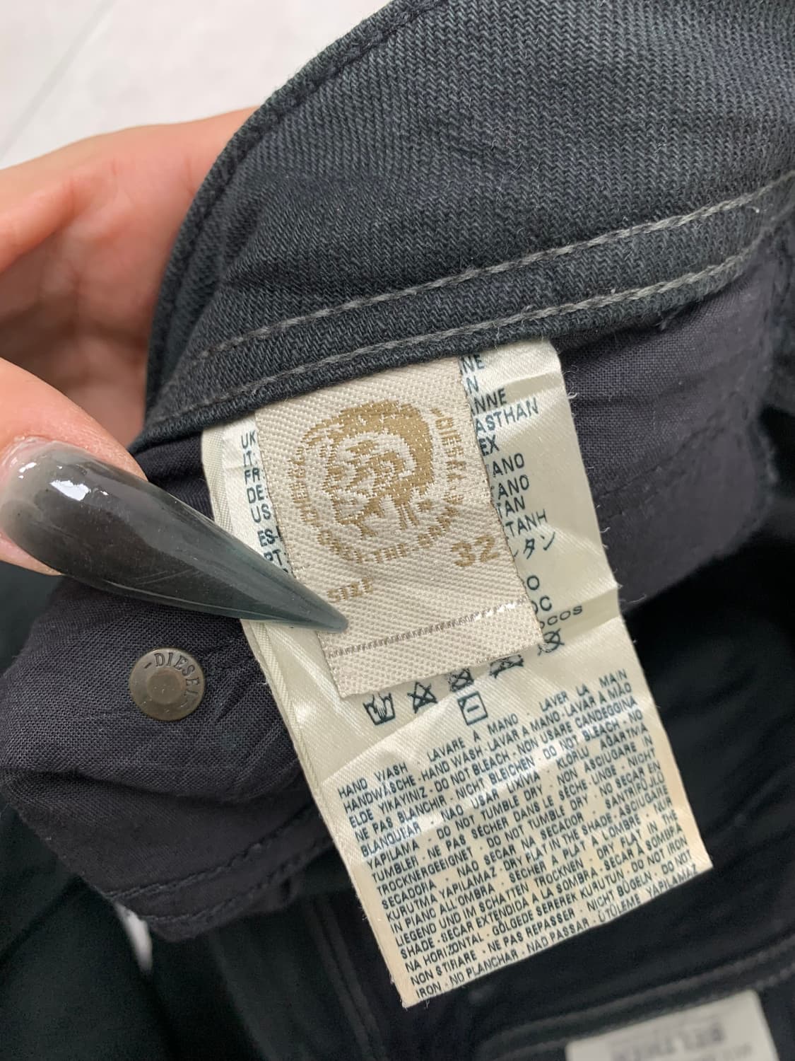 디젤 블랙 슬림핏 스트라이트 팬츠 #348 상품이미지6