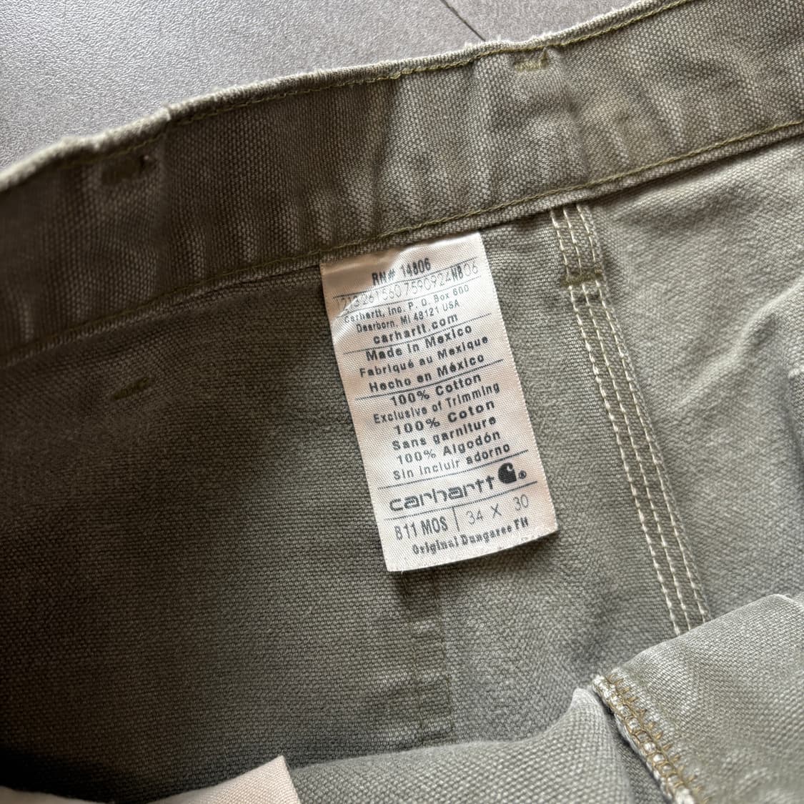 칼하트 정품 오리지널 모스 그린 카펜터 팬츠 상품이미지10