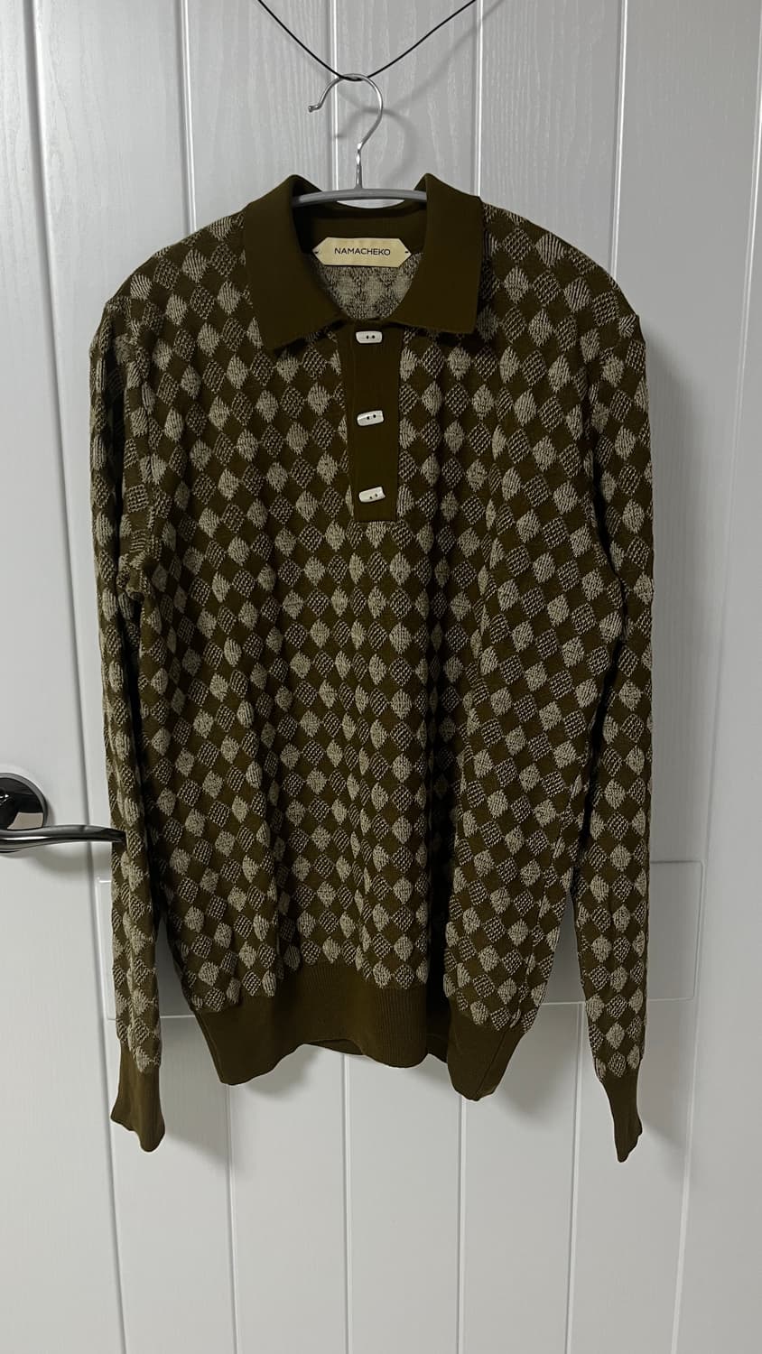 나마체코 다이아몬드 폴로 니트 상품이미지1