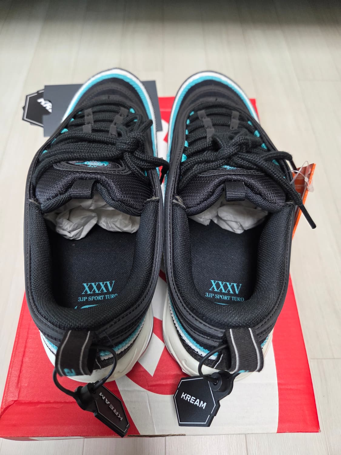 나이키 에어맥스 97 SE 블랙 터콰이즈 [280,새상품]  상품이미지5