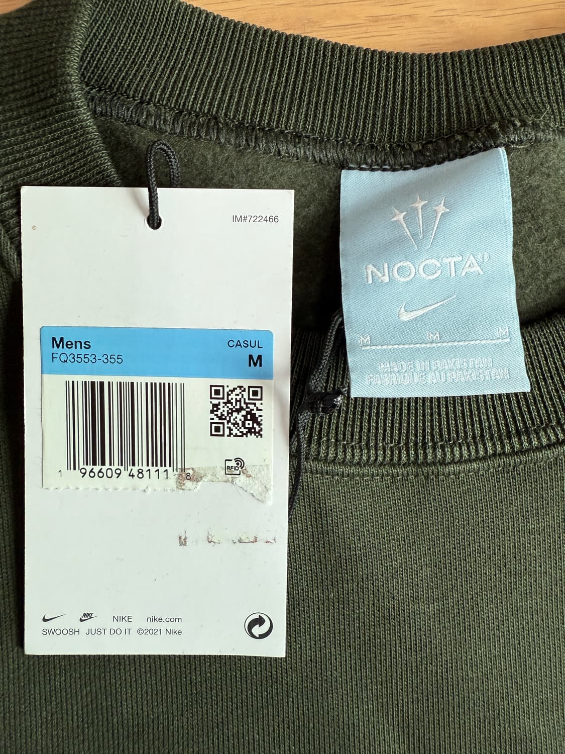 [M] 나이키 x NOCTA 녹타 무지 블랭크 크루넥 맨투맨 스웻셔츠 상품이미지3