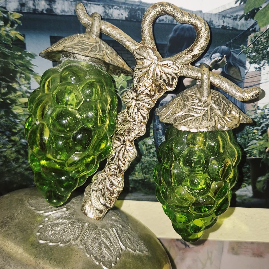 70s 엔틱 청포도 실버 조미료 홀더 세트 상품이미지5