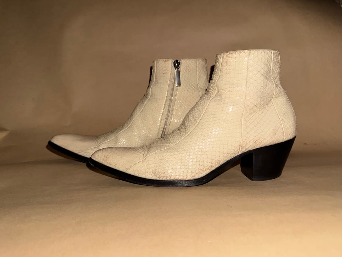 생로랑 Finn 60mm 파이톤 쿠반힐 부츠 상품이미지2