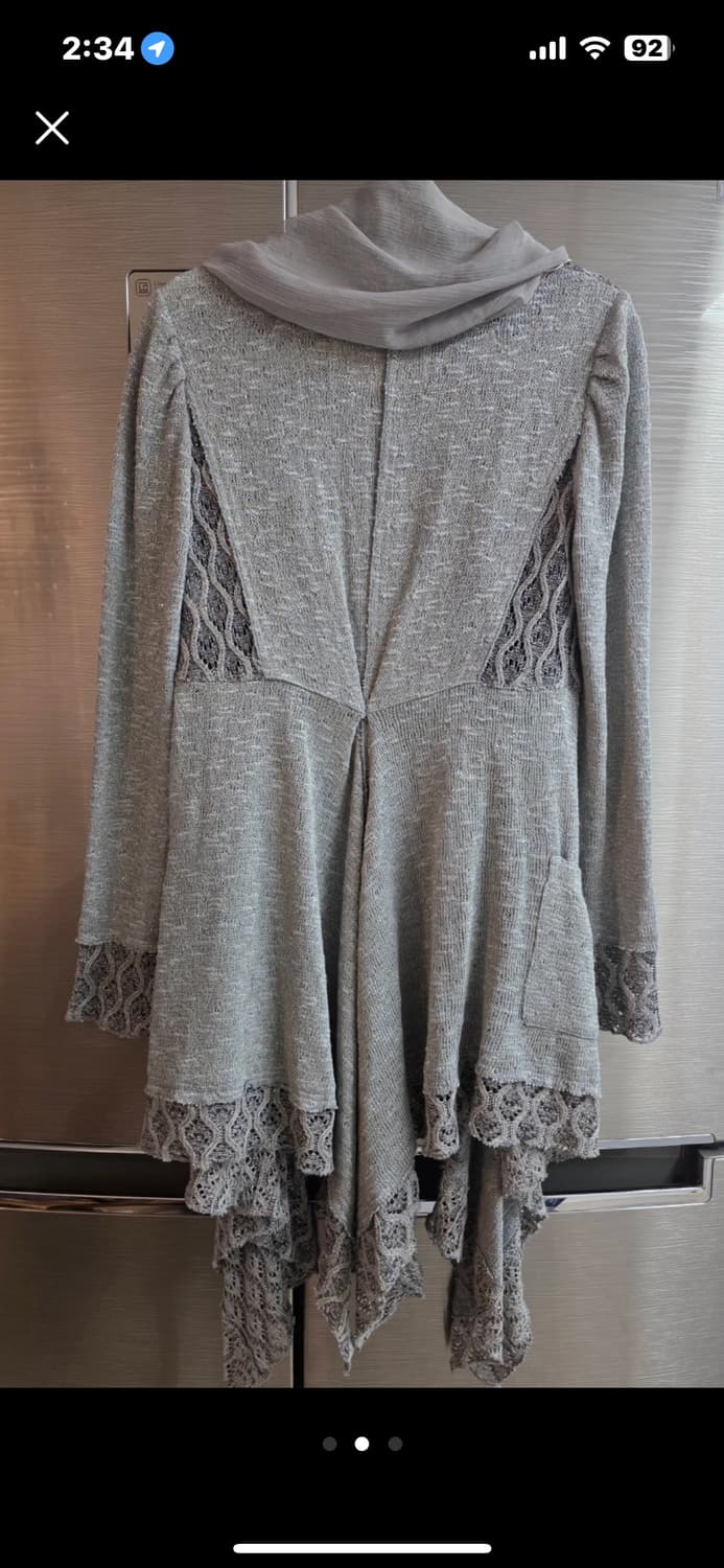 Y2k 레이스 스카프 롱 가디건  상품이미지3