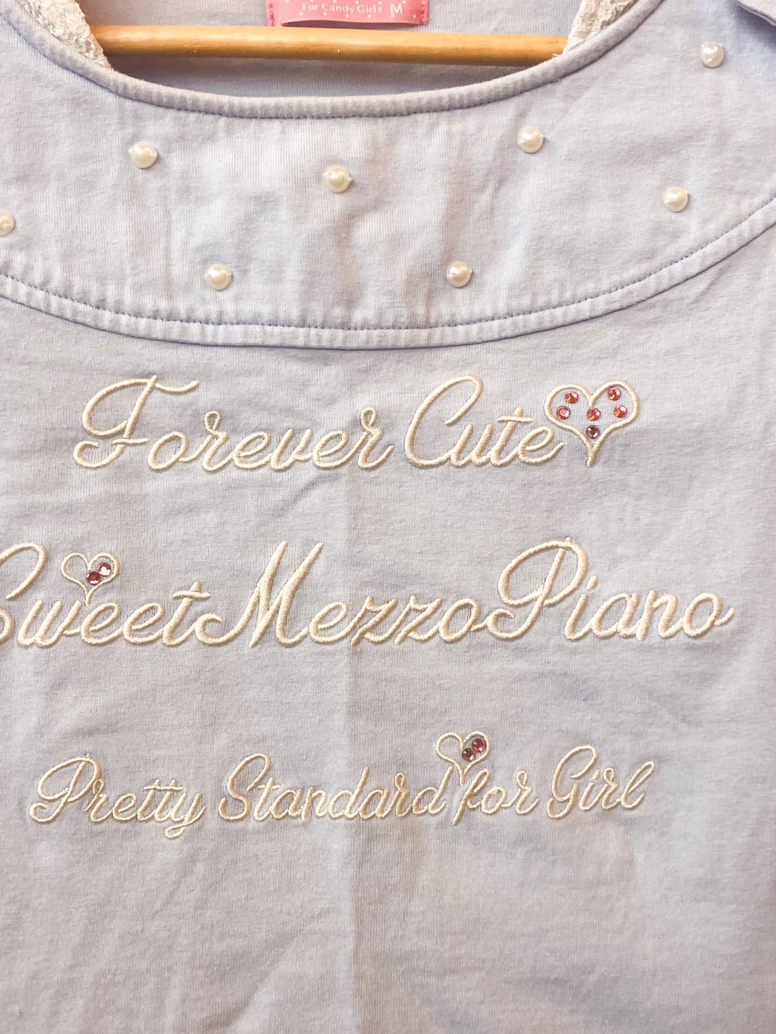 메조피아노 소다맛 리본 반소매 티셔츠 상품이미지3