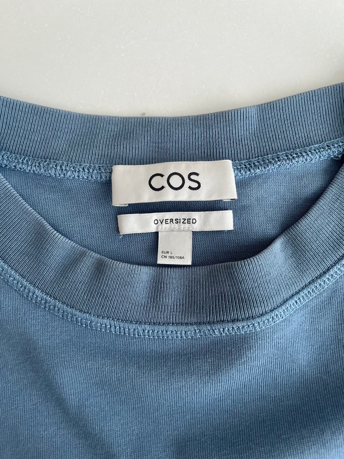 L) 코스 COS 오버사이즈 포켓 반팔 티셔츠 블루 상품이미지4