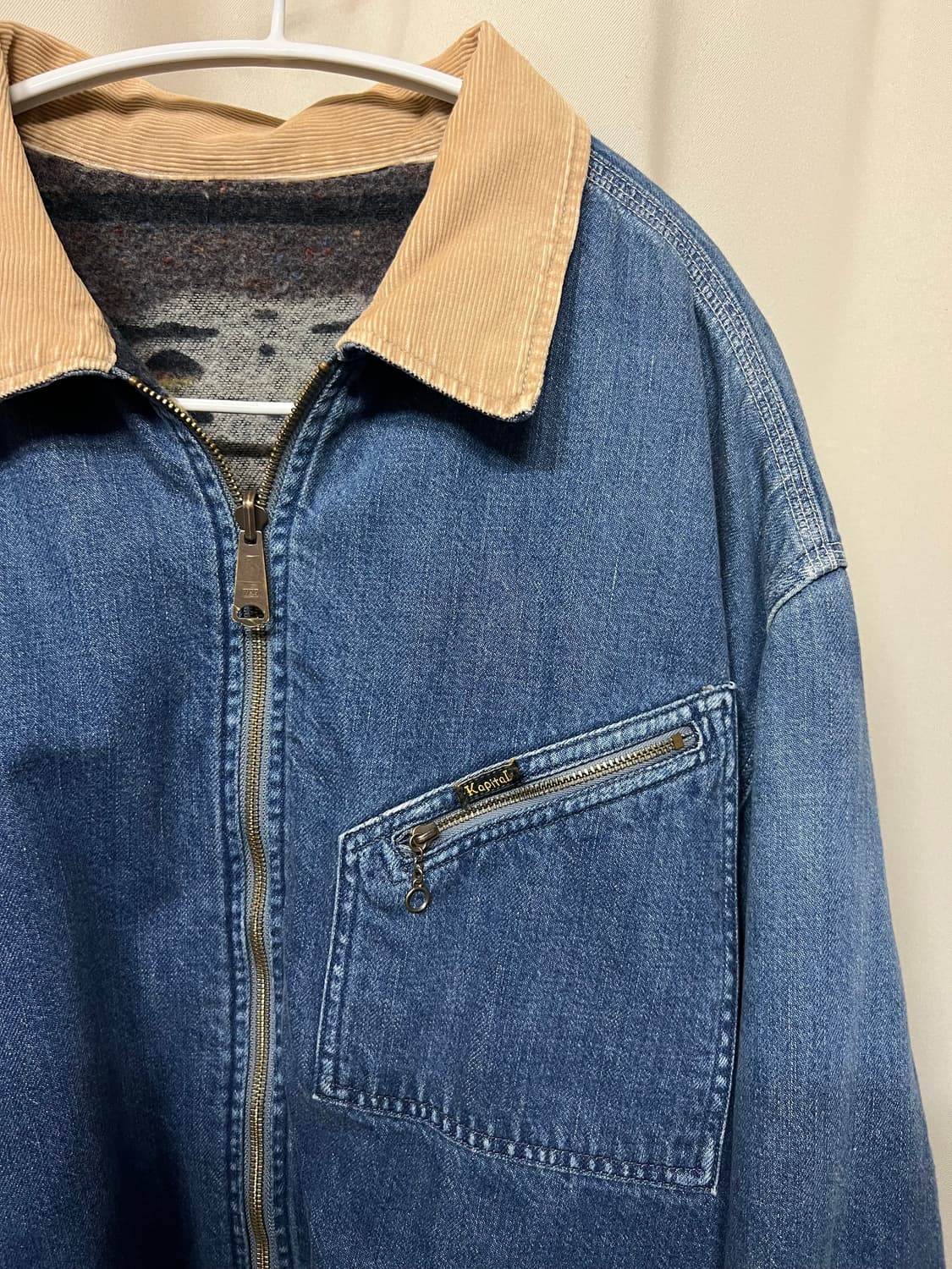 캐피탈 데님 본 라이닝 리버시블 집 업 워크 자켓 4 상품이미지2