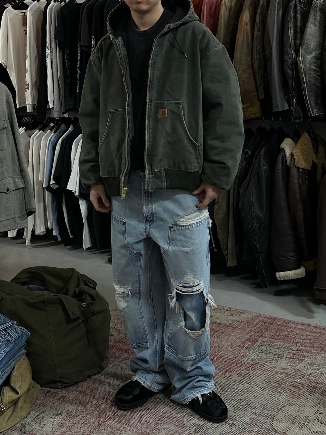 OG 칼하트 J130 액티브 자켓 칼하트 MOS 모스그린 상품이미지2